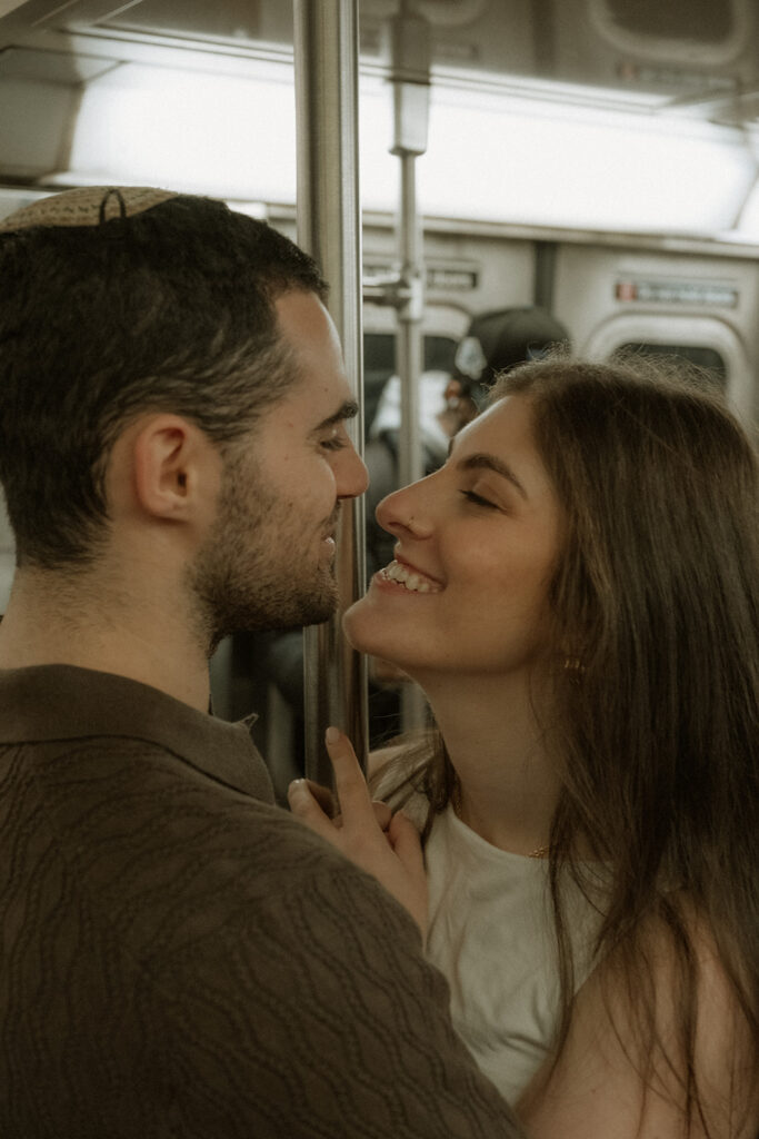 NYC street style couples photography at Columbus Circle Manhattan